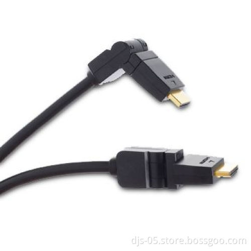 Easy-to-use 360° Rotatable HDMI Cable with Nickel or Gold-plated Connector